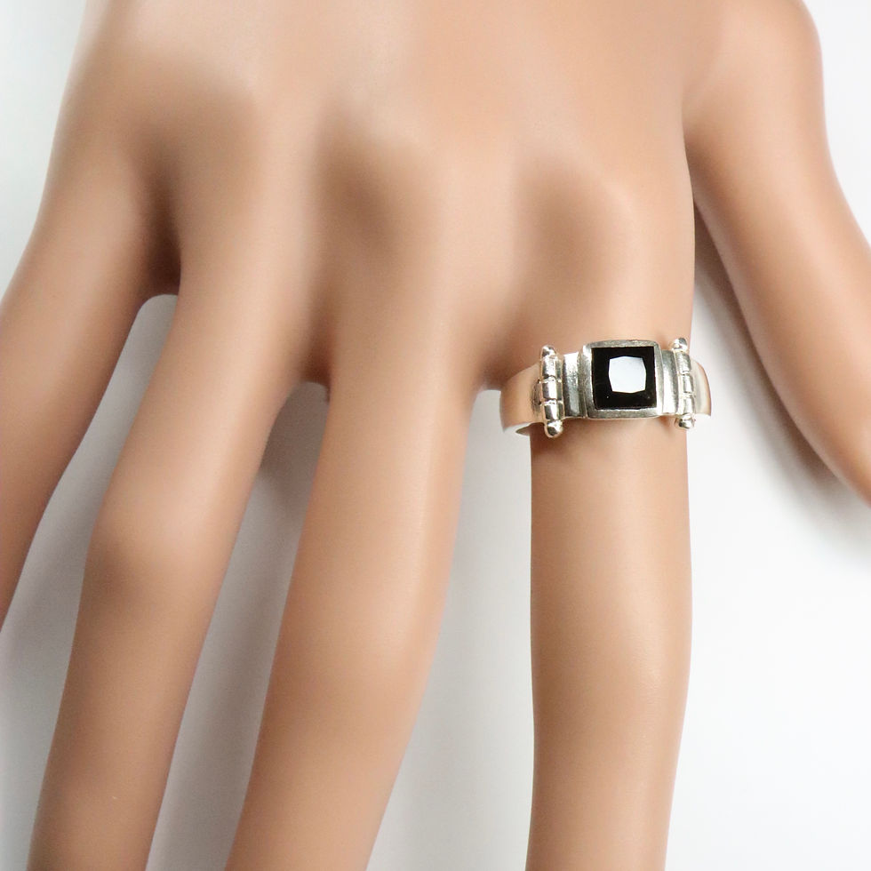 Miniature : 1.15cts RARE Natural dark green Epidote 925 Silver / Gold/ Platinum ring