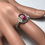 Miniatura: Natural Ruby 925 Silver / Gold/ Platinum solitaire