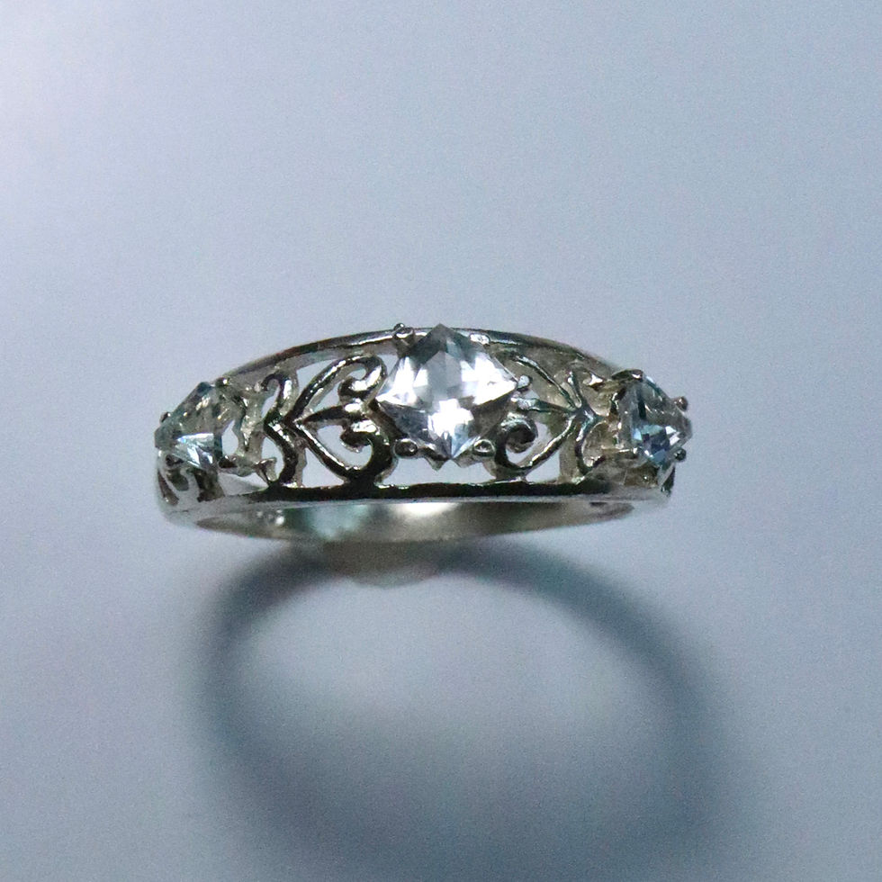 Miniatura: 0.45ct Natural Russian Phenakite 925 Silver/ Gold/ Platinum ring