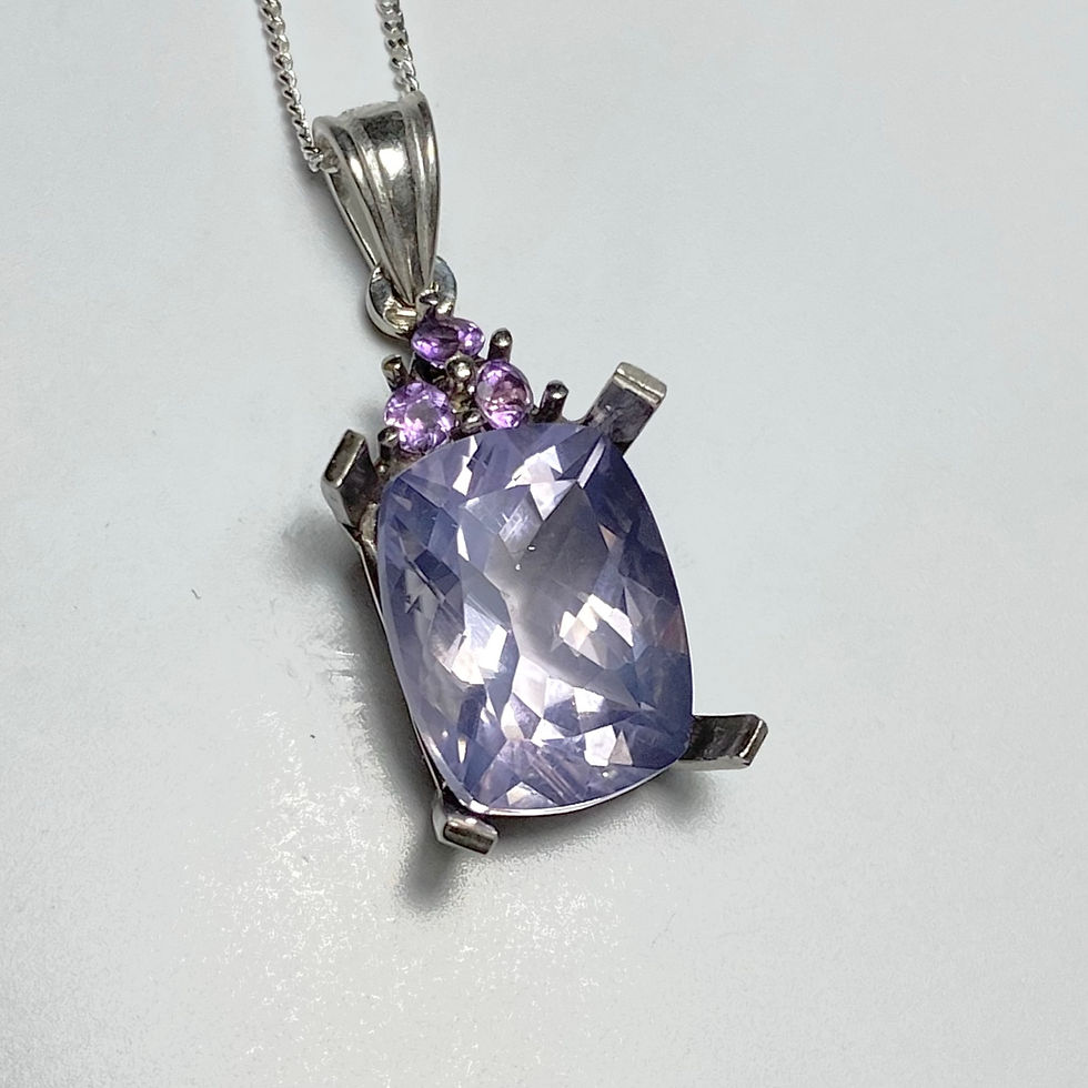 Miniatura: 6.15ct Natural Lavender Amethyst Silver / Gold / Platinum pendant