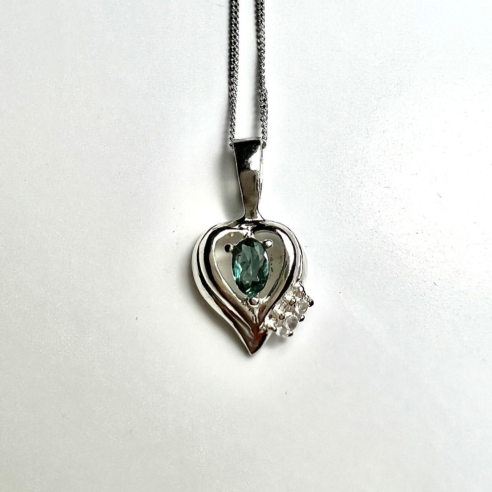 Miniatura: 0.35ct Natural colour change Alexandrite pendant: Silver / Gold / Platinum