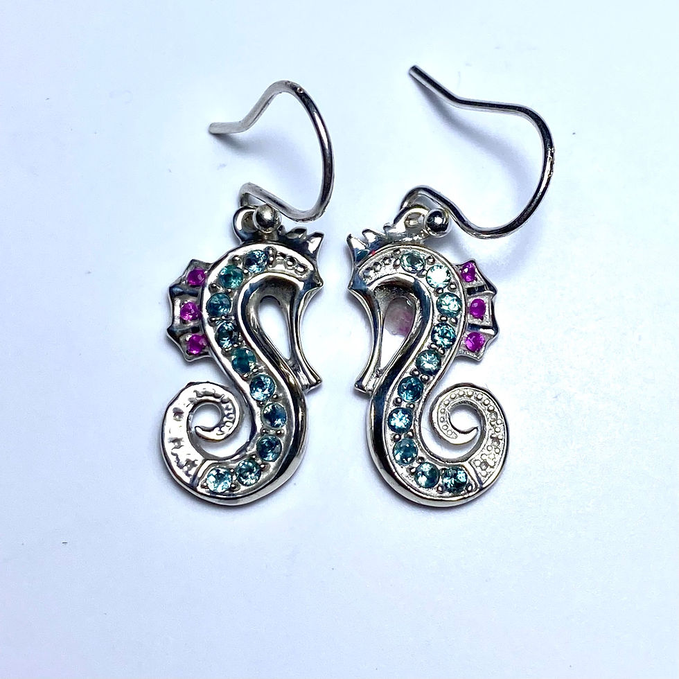 Miniature : Natural colour change green to blue alexandrite and ruby 925 silver 9ct 14k 18k 375 585 750 gold drop dangling earrings