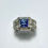縮圖：Natural purple blue Tanzanite 925 Silver 9ct 14k 18k 375 585 750 Gold Platinum asscher ring