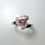 Miniatura: Natural pink sapphire trillion cut 925 Silver / Gold/ Platinum engagement ring