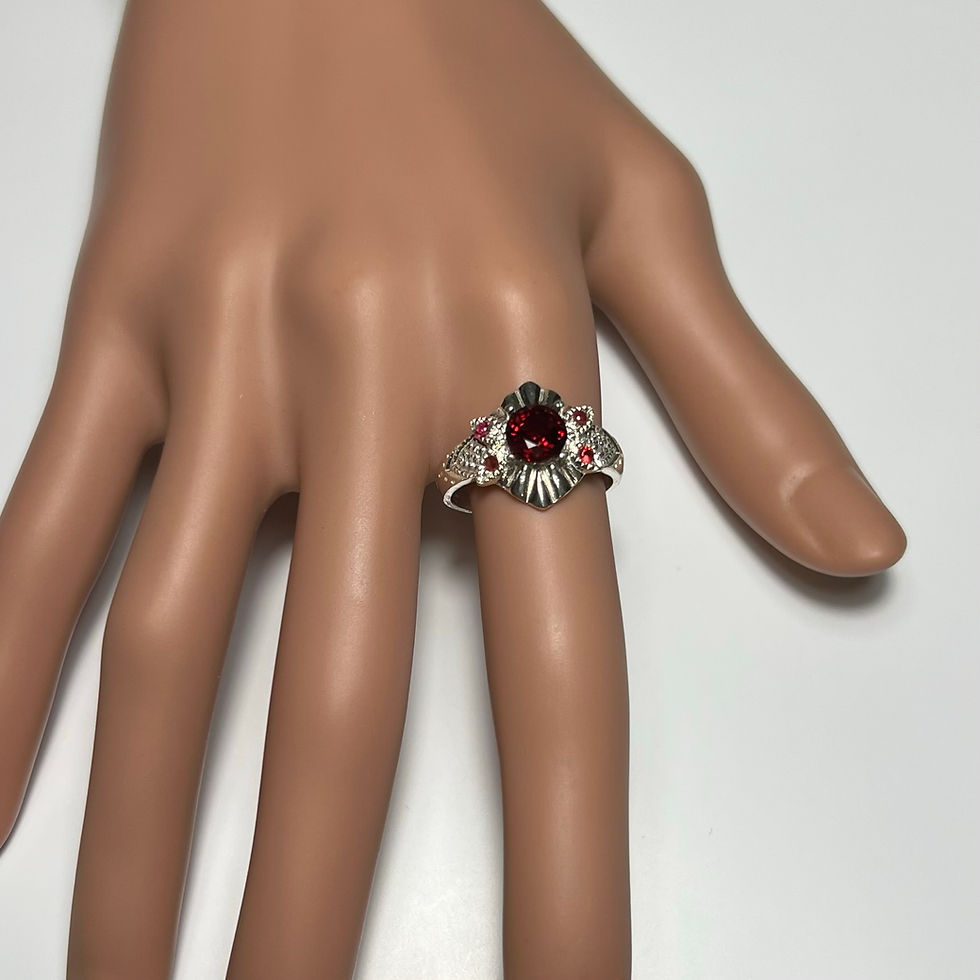 縮圖：1.45cts Natural Red Spinel cushion cut 925 Sterling silver 9ct 14k 18k 375 585 750 white yellow red Gold Platinum ring
