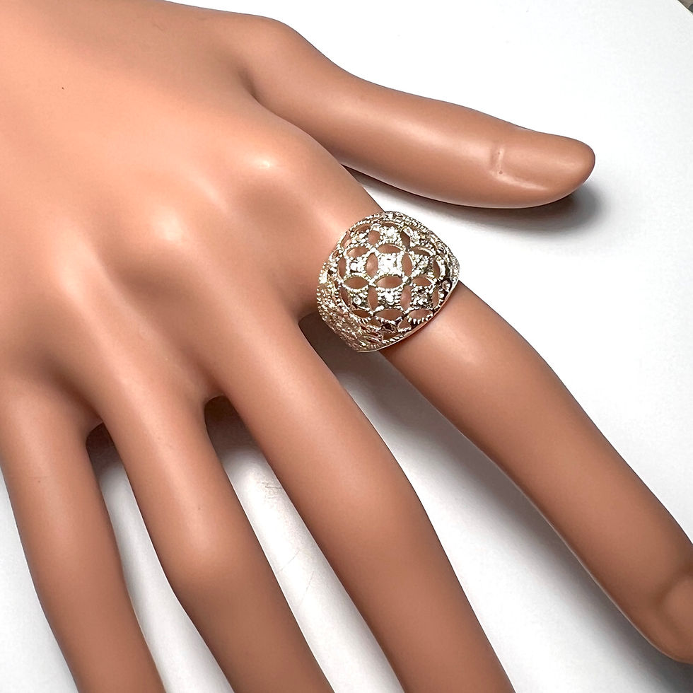 Миниатюра: Natural diamonds 925 Silver / Gold/ Platinum band ring