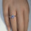 サムネイル： 1.08ct Natural purple blue Tanzanite 925 Silver/ Gold/ Platinum engagement ring