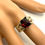 Miniatura: 4.2ct Natural Red Rhodolite Pyrope garnet 925 Silver / Gold/ Platinum ring