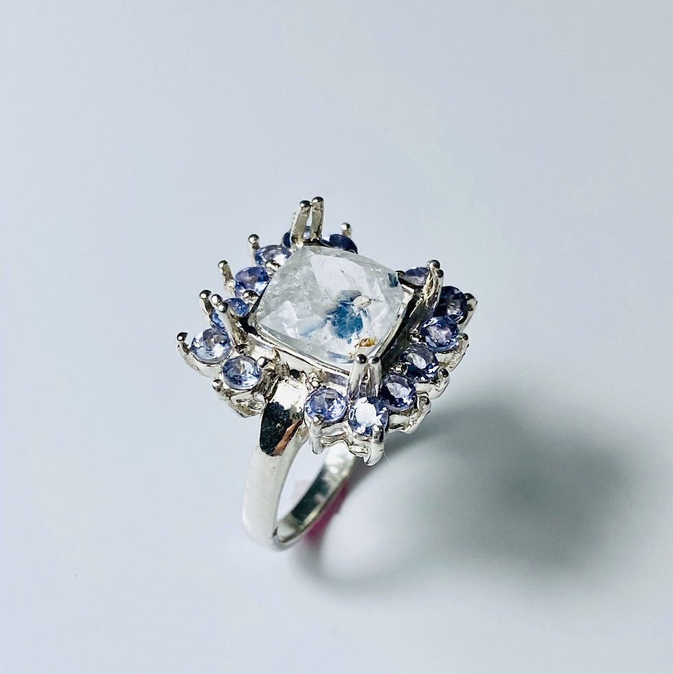 Miniatura: 2.85ct Natural Gilalite Quartz Medusa Paraiba 925 Silver/ Gold/ Platinum
