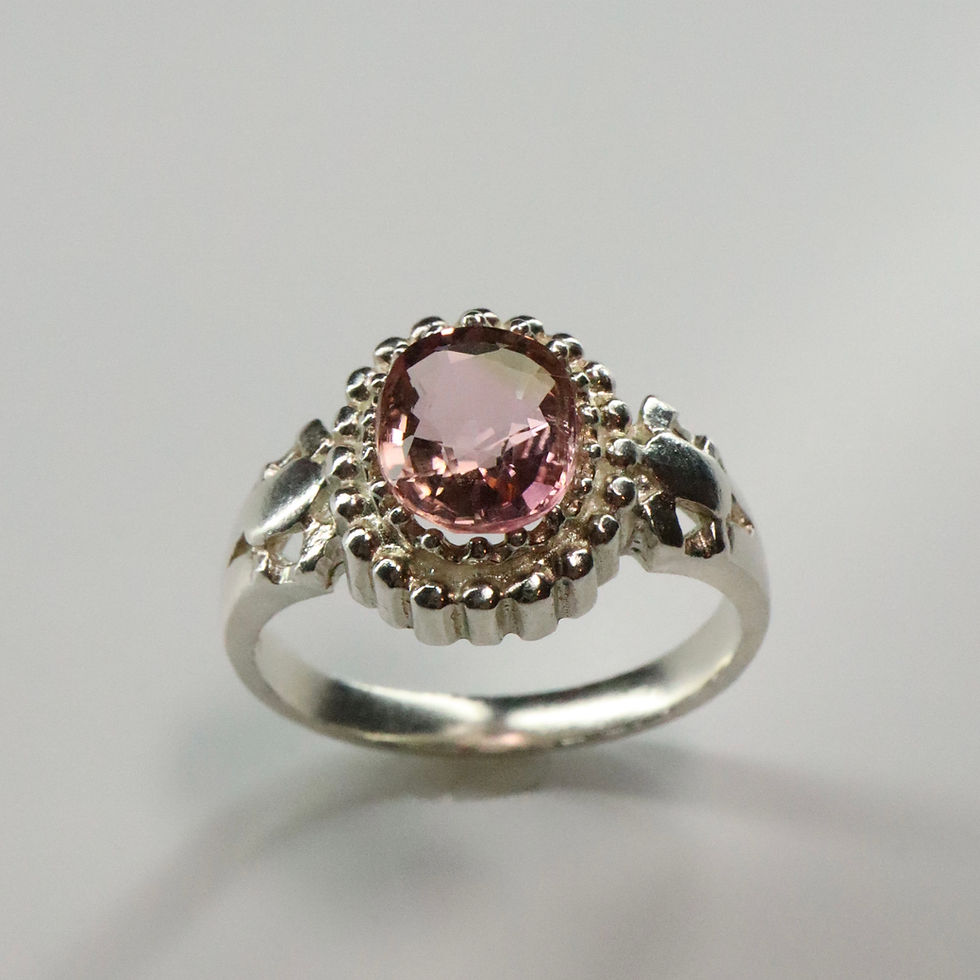 Миниатюра: 1.65ct Natural pink Tourmaline 925 Silver / Gold / Platinum ring