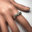 Miniatura: 0.30ct Natural rare Alexandrite colour change 925 Silver/ Gold ring