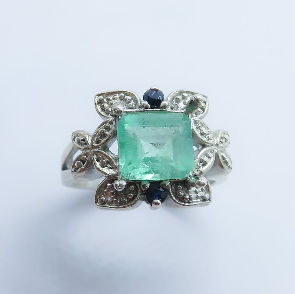 縮圖：Certified 1.55ct Natural Emerald Sterling 925 Silver/ Gold 9ct 14k 18k white yellow rose engagement ring