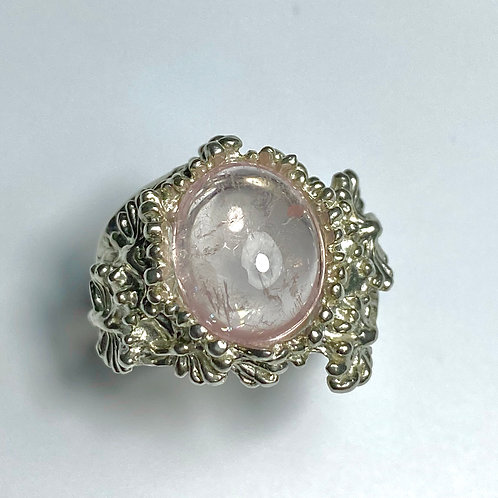 5.5ct Natural Pink Morganite Beryl 925 Silver / Gold/ Platinum ring