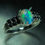 縮圖：Product: 0.7cts Natural rainbow welo opal 925 Silver / Gold/ Platinum ring