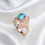 縮圖：2.47ct Natural Paraiba Blue Zircon 925 Silver / Gold/ Platinum heart ring