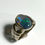 縮圖：2.7cts Natural Australian Black Opal Silver / Gold / Platinum ring