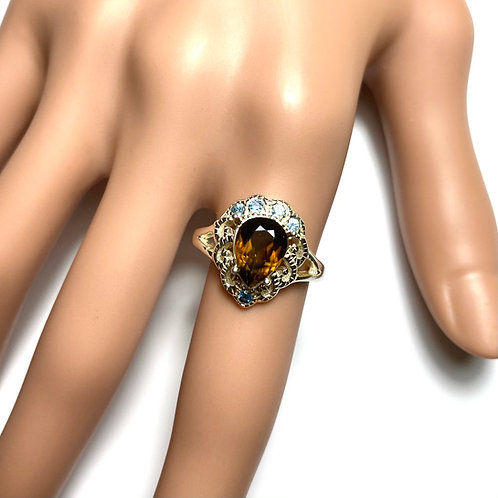 2.1ct Natural Titanite Sphene 925 Silver / Gold/ Platinum ring