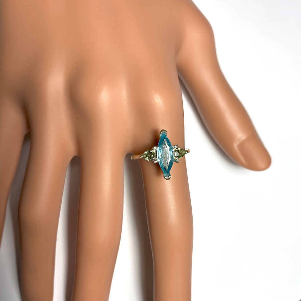 Thumbnail: 1.8ct Natural Paraiba blue Zircon 925 Silver / Gold/ Platinum ring