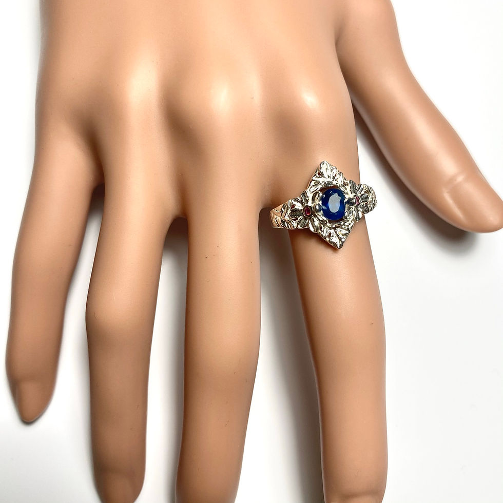 縮圖：Rare 0.35ct Natural Afghanite 925 Silver/ Gold/ Platinum r