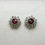 Miniature : 1.05cts Natural red Ruby Silver /Gold / Platinum stud earrings