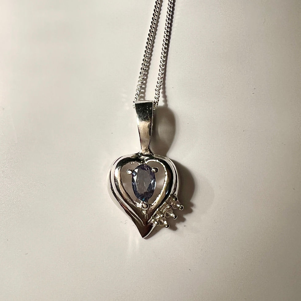 Miniatura: 0.35ct Natural colour change Alexandrite pendant: Silver / Gold / Platinum