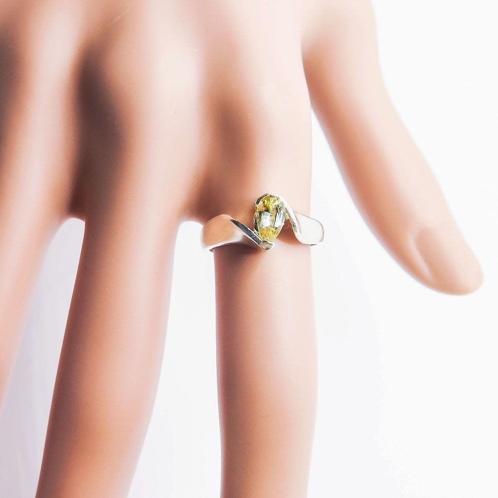 Миниатюра: RARE Natural Sinhalite 925 Silver / Gold/ Platinum solitaire engagement ring