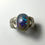 縮圖：2.7cts Natural Australian Black Opal Silver / Gold / Platinum ring