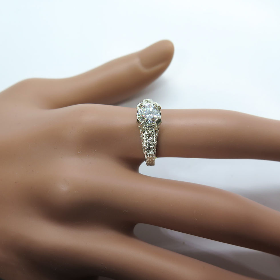 Миниатюра: 1.2ct Moissanite Lab Diamond  925 Silver / Gold/ Platinum ring