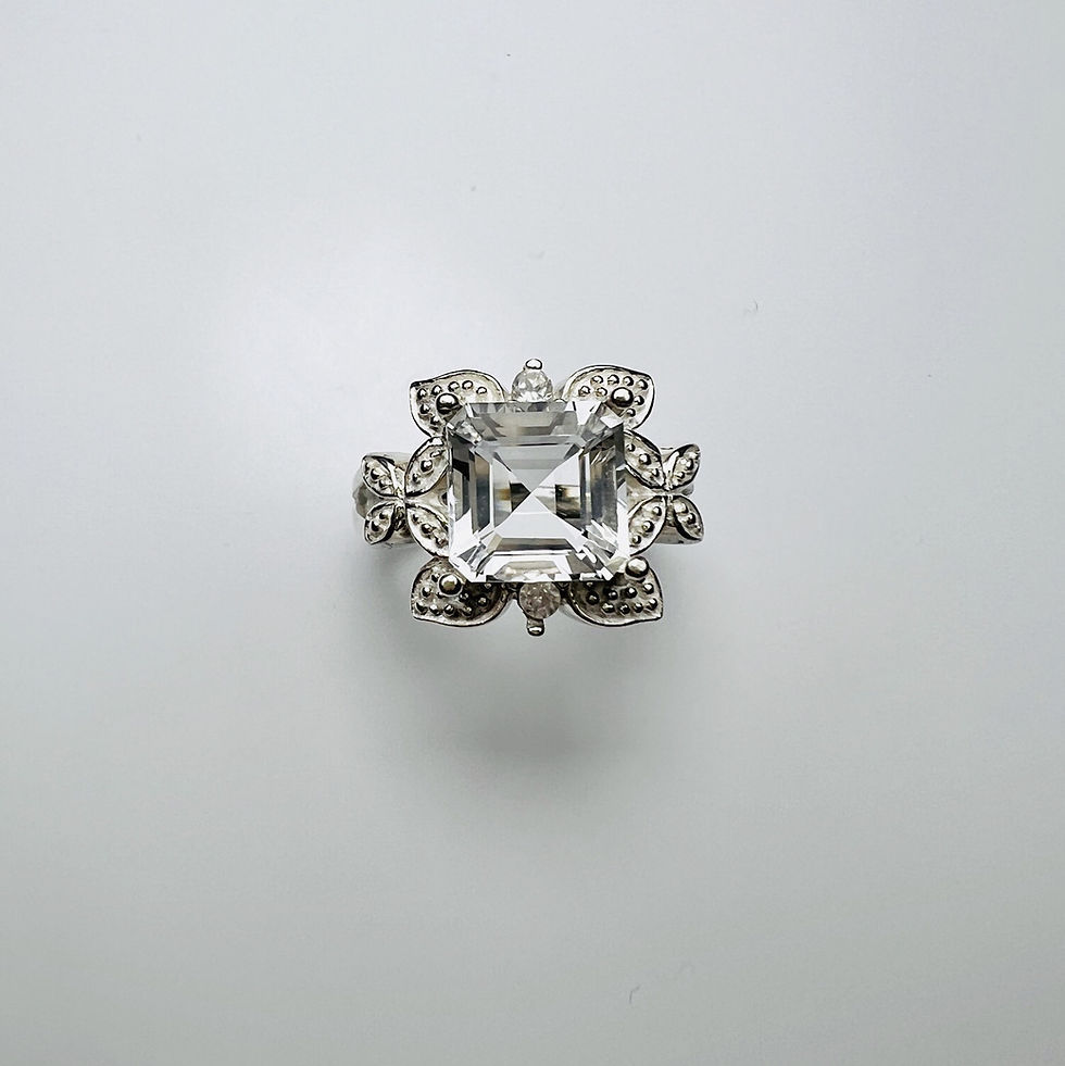 縮圖：2.55ct RARE Natural Petalite 925 Silver / Gold/ engagement ring