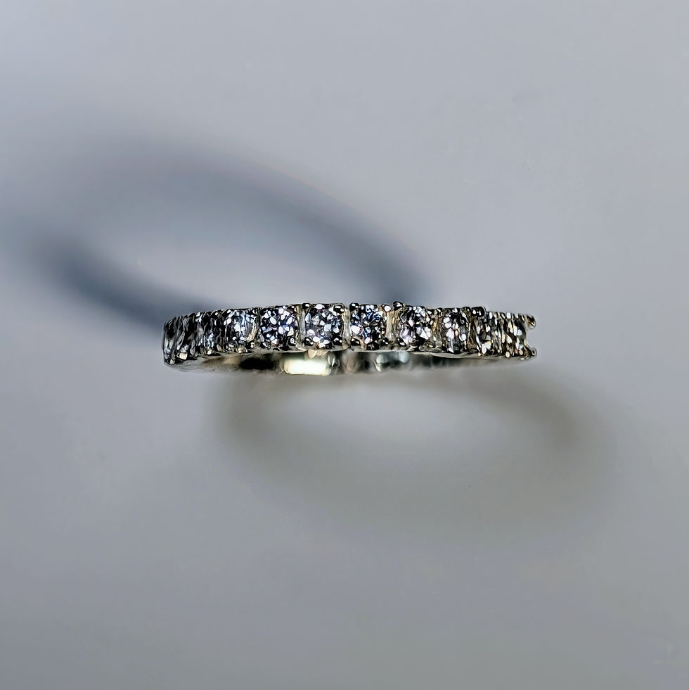 Miniatura: Natural diamonds wedding eternity ring sizes from USA 9.75 to 12