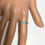 サムネイル： 0.85ct Natural Paraiba blue tourmaline 925 Silver / Gold/ east west ring