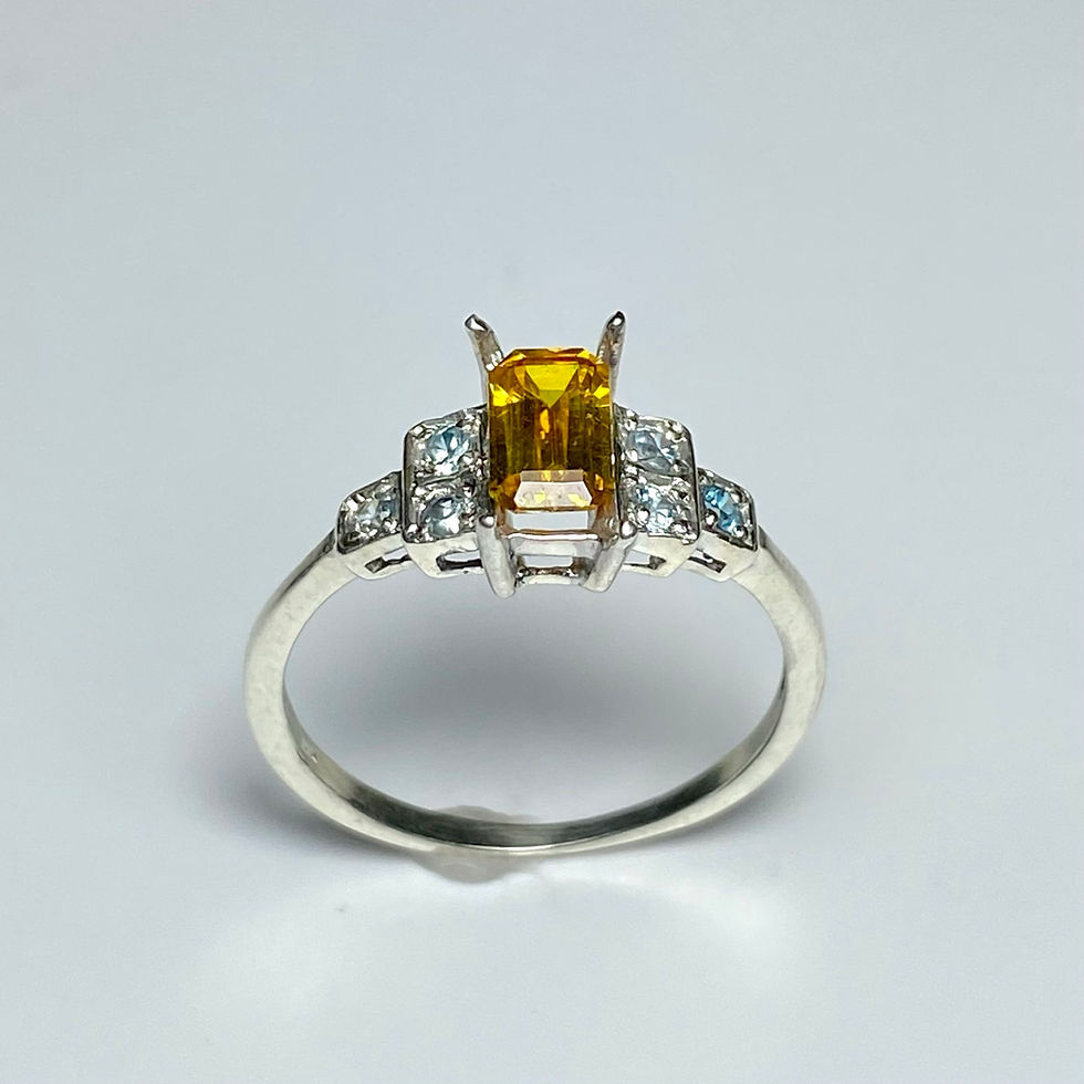 縮圖：0.95ct Natural Sphalerite 925 Silver / Gold/ Platinum ring