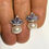 Miniature : Certified Cultured White Freshwater Pearl 925 Silver /Gold stud earrings