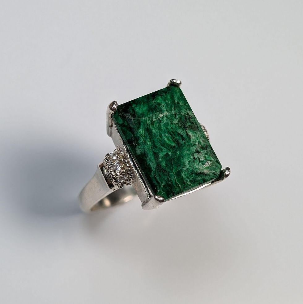 Miniatura: 12.36cts Natural Maw Sit Sit 925 Silver/ Gold unisex ring