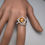 Miniature : 1.1ct Rare Natural Clinohumite 925 Silver / Gold/ Platinum ring