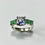 縮圖：1.55ct Natural Tanzanite and emerald 925 Silver / Gold/ Platinum ring