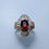 縮圖：2.45cts Natural Red orange Tourmaline 925 Silver / Gold/ Platinum ring