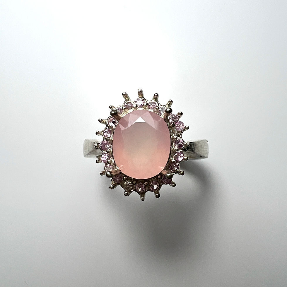 縮圖：Certified 2.85ct Natural Pink Smithsonite Silver / Gold / Platinum ring
