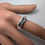 Miniature : 0.25ct Natural Teal Blue Sapphire 925 Silver/ Gold unisex ring