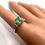 縮圖：0.7ct Natural Colombian Emerald 925 Silver / Gold/ Platinum ring