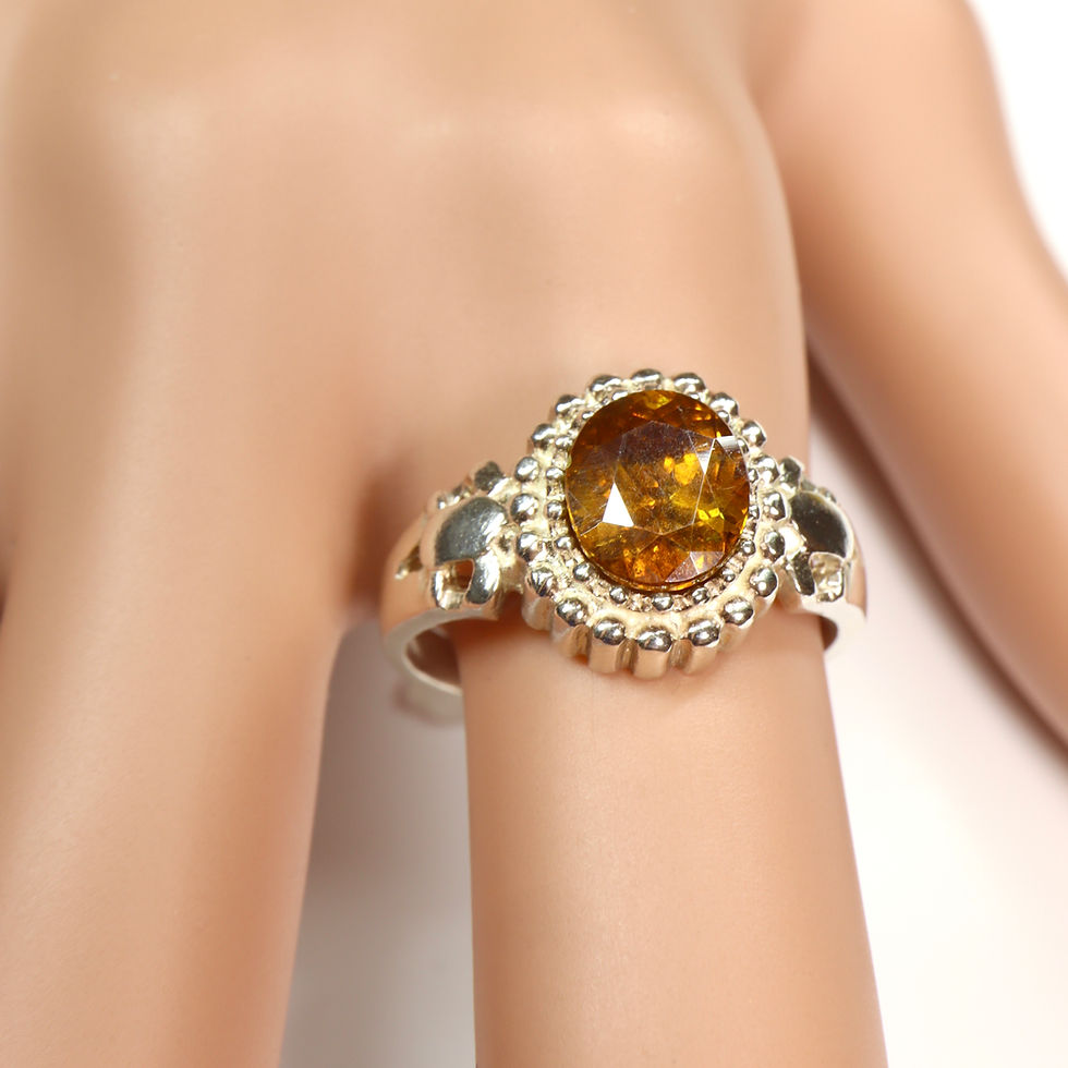 縮圖：2.2ct Natural Sphalerite 925 Silver / Gold/ Platinum ring