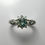 Miniature : 0.20ct Natural Alexandrite colour change 925 Silver / Gold/ engagement ring