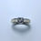 Miniature : Natural Salt and Pepper Diamond 925 Silver / Gold/ Platinum engagement ring