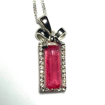 Miniatura: 1.4ct Natural Red Rhodonite Silver / Gold / Platinum pendant