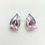 Miniature : 1.65ct Natural Pink Topaz Silver /Gold pear stud earrings