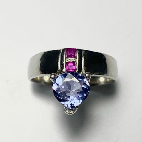 1ct Natural Blue Tanzanite 925 Silver/ Gold/ Platinum ring