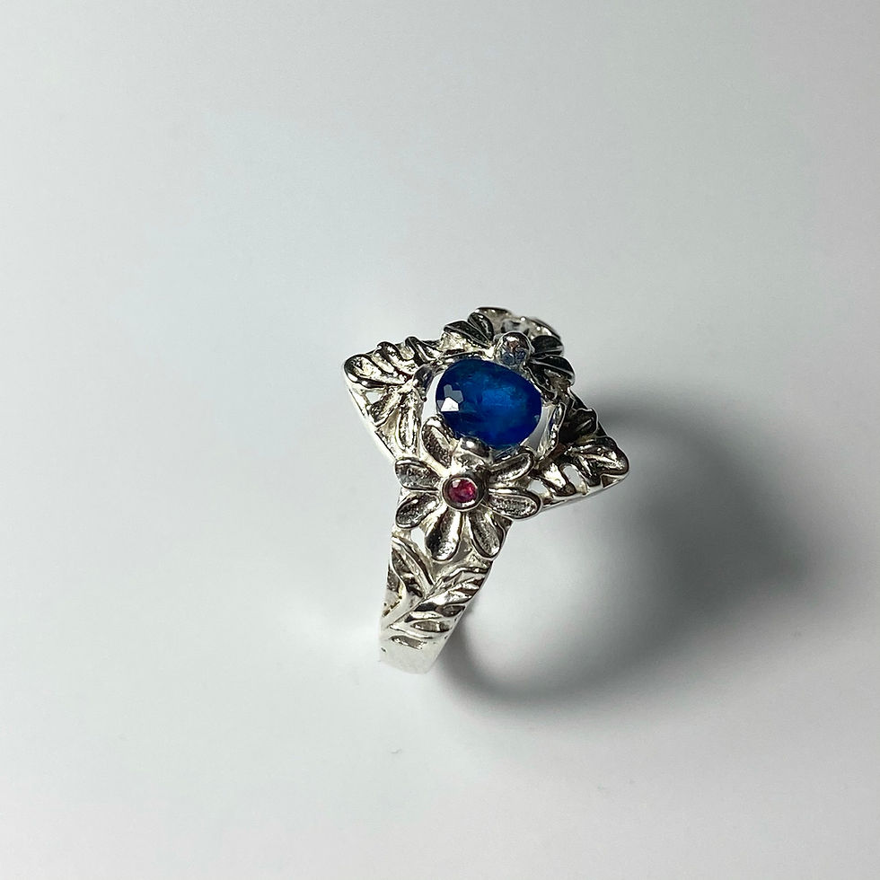 縮圖：Rare 0.35ct Natural Afghanite 925 Silver/ Gold/ Platinum r