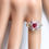 Miniature : 0.45ct Natural no treatment Ruby 925 Silver/ Gold/ Platinum ring