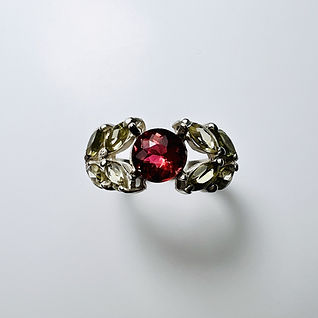 0.95cts Natural Tourmaline Rubelite Rubellite  Silver/ Gold /Platinum ring