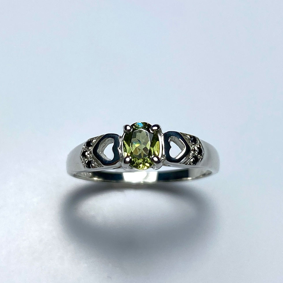 縮圖：Natural Demantoid Garnet 925 Silver / Gold/ Platinum unisex ring